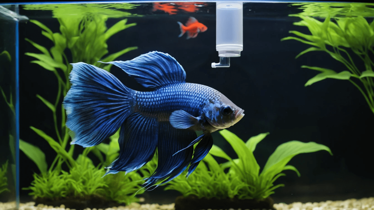 betta fish with filter